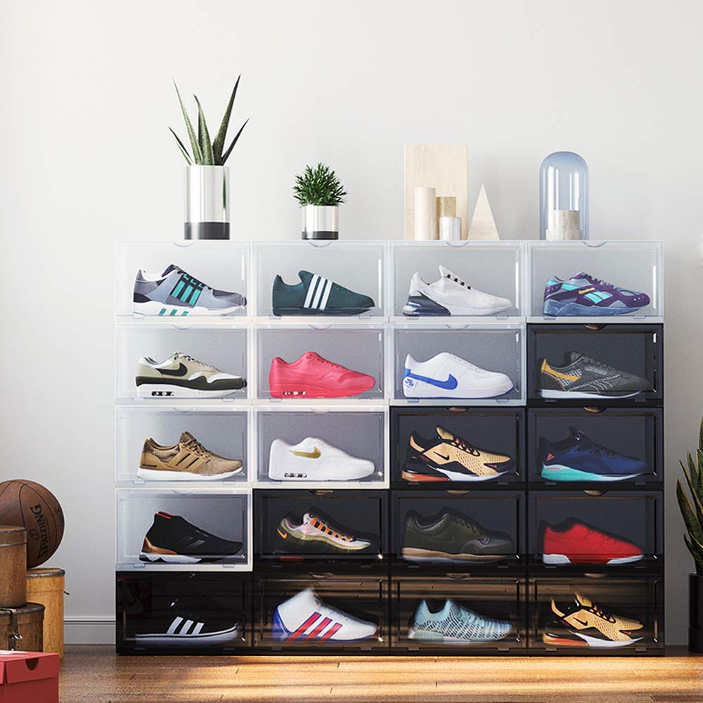 Amazon｜シューズボックス 2個セット 靴 収納 下駄箱 玄関 靴箱 透明